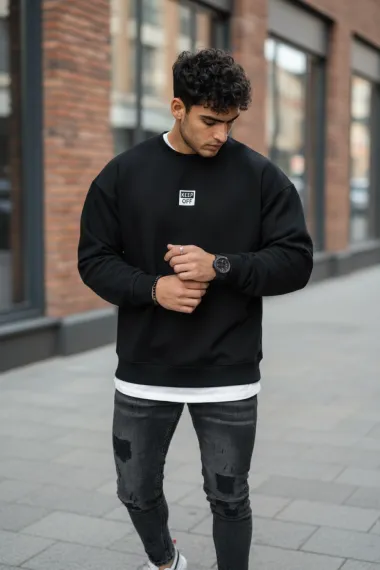 Bluza barbati neagra slim fit 71412 23-3.3