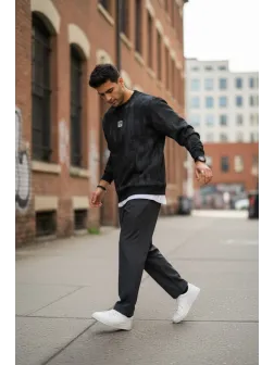 Bluza barbati neagra slim fit 71413