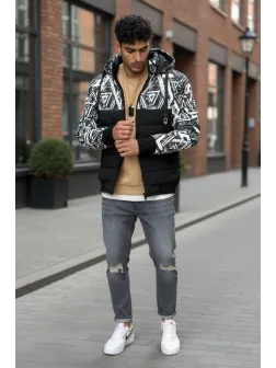 Geaca barbati de iarna neagra a13