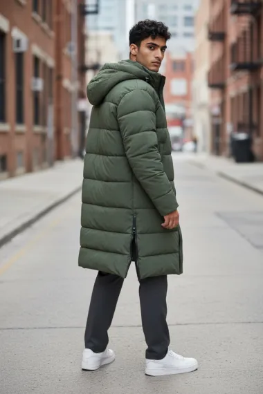 Geaca barbati de iarna kaki, lunga A72