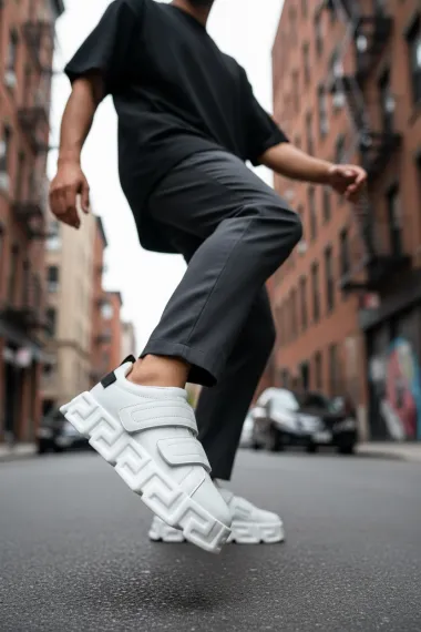 Adidasi barbati VSC Greca albi , cu arici 092