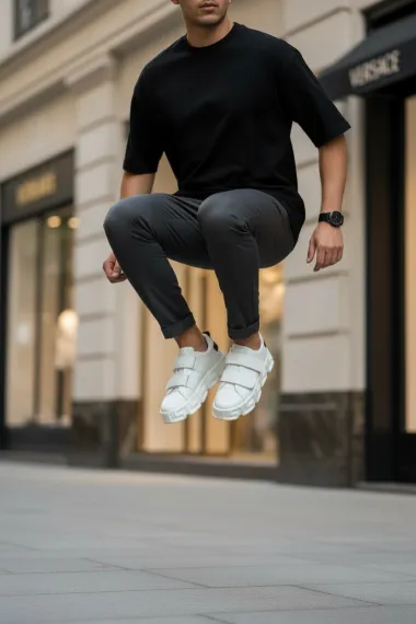 Adidasi barbati VSC Greca albi , cu arici 092