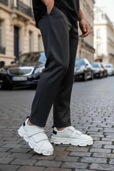 Adidasi barbati VSC Greca albi , cu arici 092