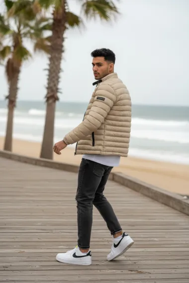 Geaca barbati de iarna bej 13412