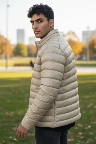 Geaca barbati de iarna bej 13412