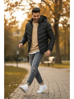Geaca barbati de iarna neagra 13413