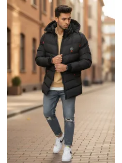 Geaca barbati de iarna neagra 13415