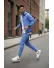 Trening barbati slim fit albastru, Pantaloni + Hanorac 288A