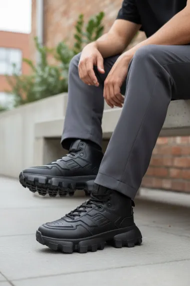 Ghete barbati negre 11925 N1-5