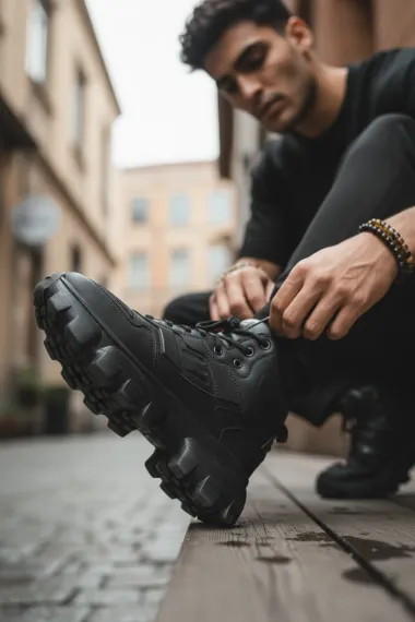 Ghete barbati negre 11925 N1-5