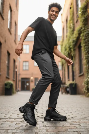 Ghete barbati negre 11925 N1-5