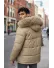 Geaca barbati groasa de iarna, imblanita, bej 2555 T8-2