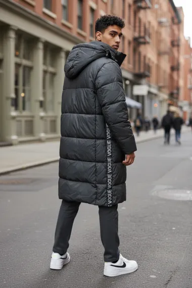 Geaca barbati groasa de iarna, neagra 3407