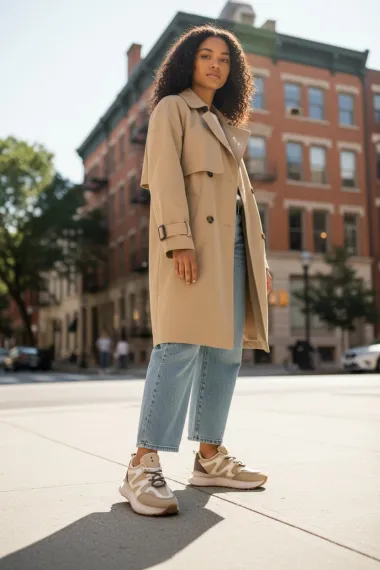 Adidasi dama casual bej cu maro, R01