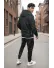 Trening barbati slim fit negru, Pantaloni + Hanorac RM35 100-2.1