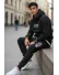 Trening barbati slim fit negru, Pantaloni + Hanorac 5025 108-2