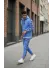 Trening barbati slim fit albastru, Pantaloni + Hanorac 5041 i11-5.3