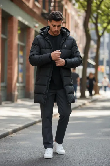 Geaca barbati de iarna neagra A26