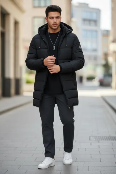 Geaca barbati de iarna neagra A26