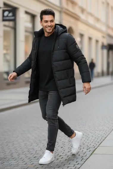 Geaca barbati de iarna neagra A26