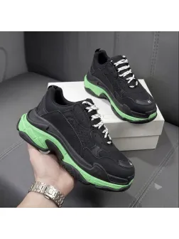 Adidasi barbati casual, negri cu verde, 103