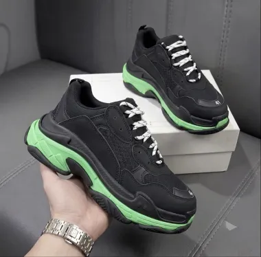 Adidasi barbati casual, negri cu verde, 103