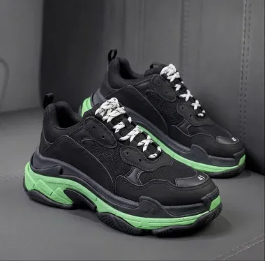 Adidasi barbati casual, negri cu verde, 103