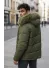 Geaca barbati groasa de iarna, kaki 2555