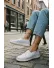 Espadrile dama casual albe CL01 T55-3