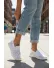 Espadrile dama casual albe CL01 T55-3