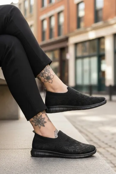 Espadrile dama casual negre CL01 T54-3