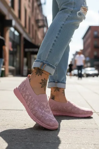 Espadrile dama casual roz CL01 T51-2