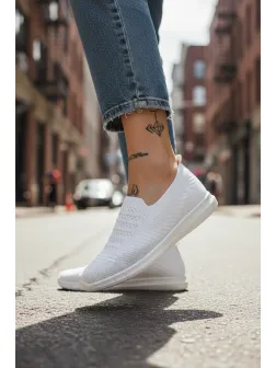 Espadrile dama casual albe CL15 T54-2