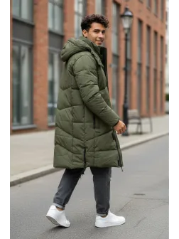 Geaca barbati groasa de iarna, kaki M25
