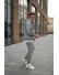 Trening barbati slim fit gri , Pantaloni + Hanorac, vatuit RM57 i18-5.3