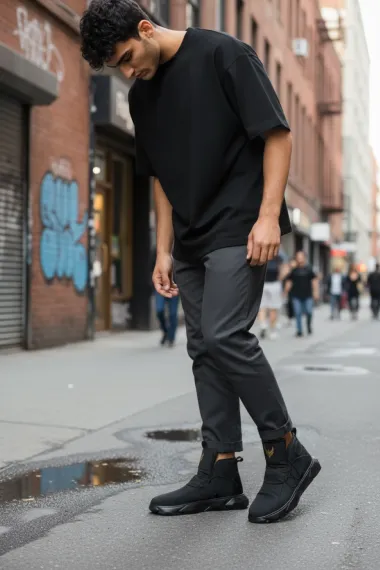 Adidasi barbati casual, negri 062