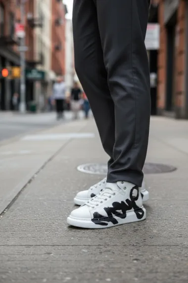 Adidasi barbati casual, albi 6620