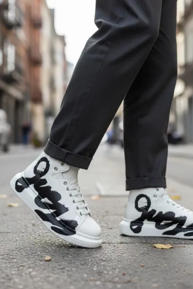 Adidasi barbati casual, albi 6620