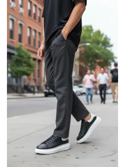 Adidasi barbati casual, negri cu alb 6626