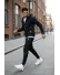 Trening barbati slim fit negru, Pantaloni + Hanorac RM05 75-4