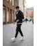 Trening barbati slim fit negru, Pantaloni + Hanorac RM05 75-4