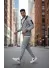 Trening barbati slim fit gri, Pantaloni + Hanorac RM09 D2-5.4