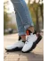 Adidasi dama albi cu negru, casual , inalti, H9
