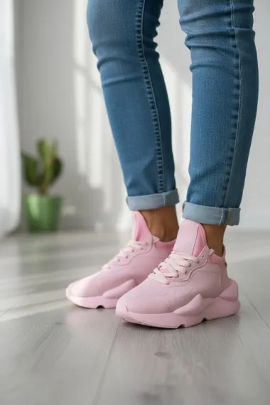 Adidasi dama roz casual , inalti, H9