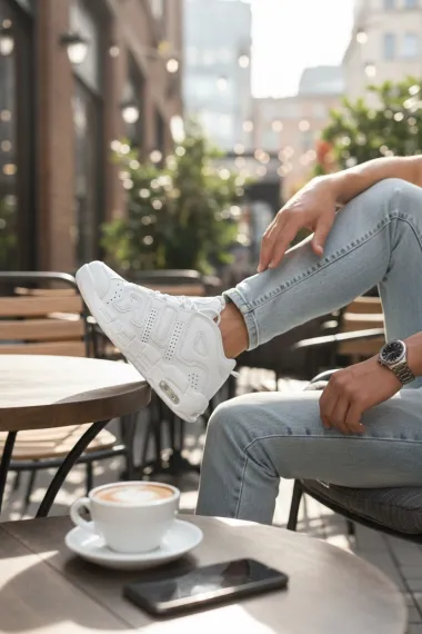 Adidasi barbati casual, albi AIR50