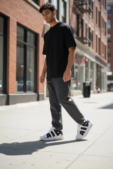 Adidasi barbati casual, albi AIR60