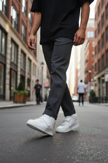 Adidasi barbati casual, albi H54