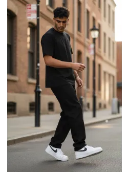 Blugi barbati baggy negri 111 H4-3