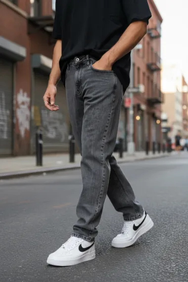 Blugi barbati baggy gri 100 G5-2