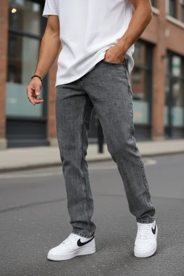 Blugi barbati baggy gri 100 G5-2